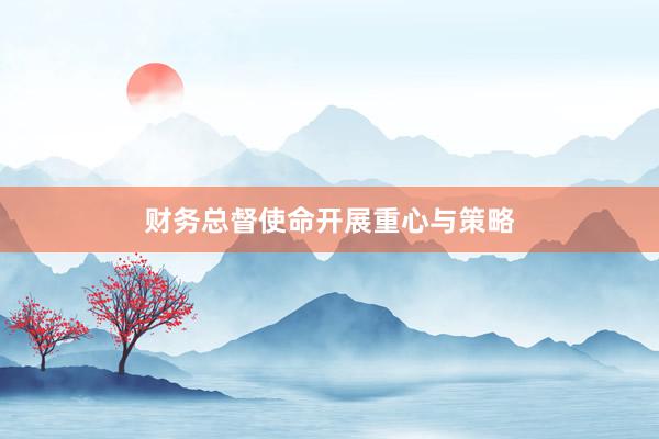 财务总督使命开展重心与策略
